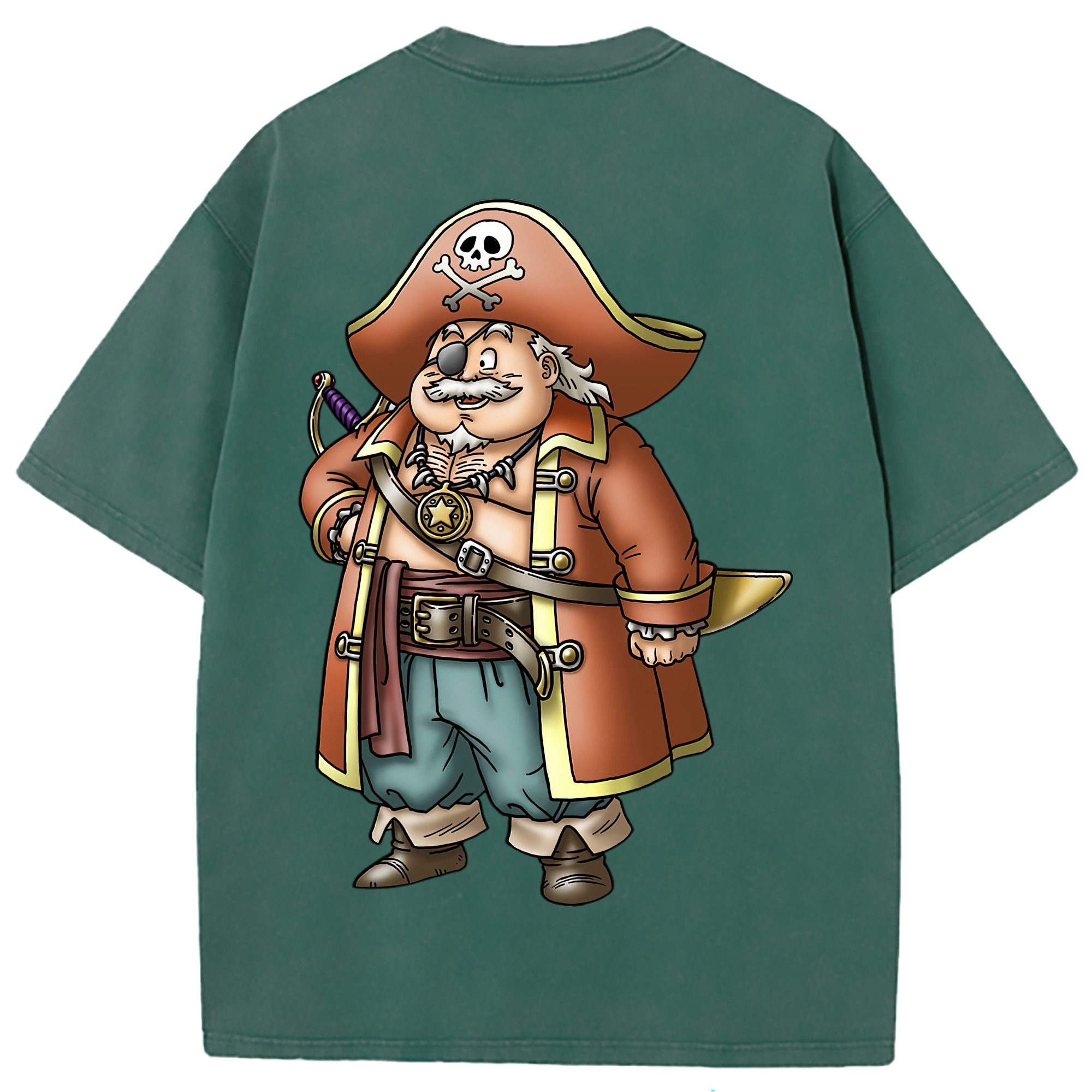 （画像用） ドラゴンクエスト Doragon Kuesuto Dragon Quest 綿100% ヴィンテージ風 半袖Tシャツ（背面プリント）